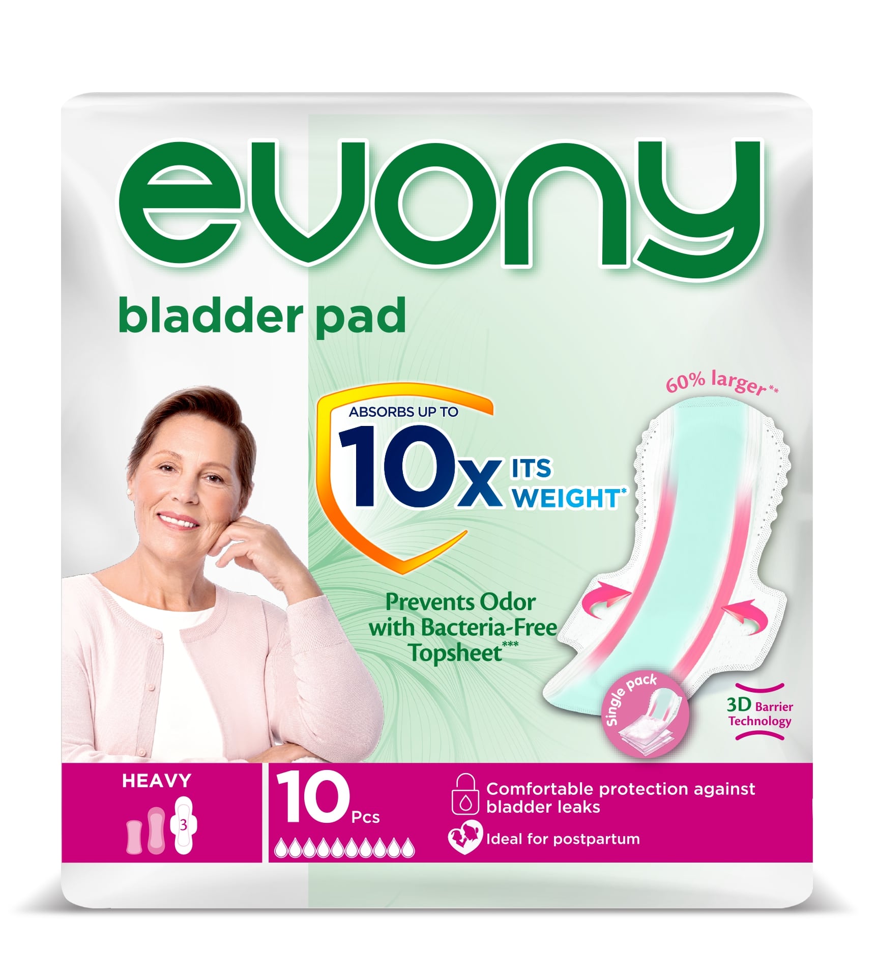 Урологічні прокладки Evonу bladder pad жіночі 10